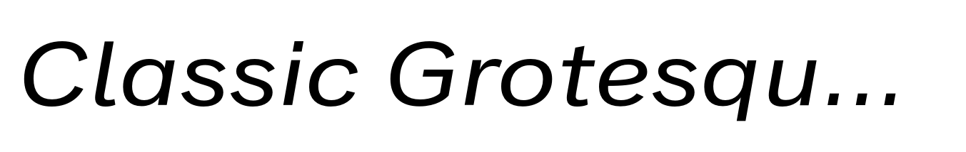 Classic Grotesque Pro Extended Italic